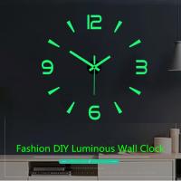 ZZOOI 3D DIY Luminous Wall Clocks Home Decor Acrylic Fashion Modern Quartz Clocks For Living Room Decoration Sticker reloj pared