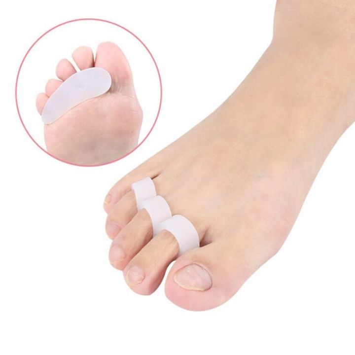 1-2pairs-hammer-toe-cushion-pad-separator-corrector-straightener-splint-pain-relief-tools-white