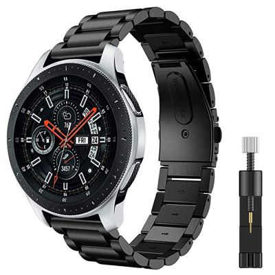 （A Decent035）22มม. 20มม. สายโลหะสำหรับ Samsung Galaxy Watch 3 Huawei GTGT2 /Amazfit GTR สร้อยข้อมือสแตนเลสสายรัดข้อมือสำหรับ Samsung Gear S3