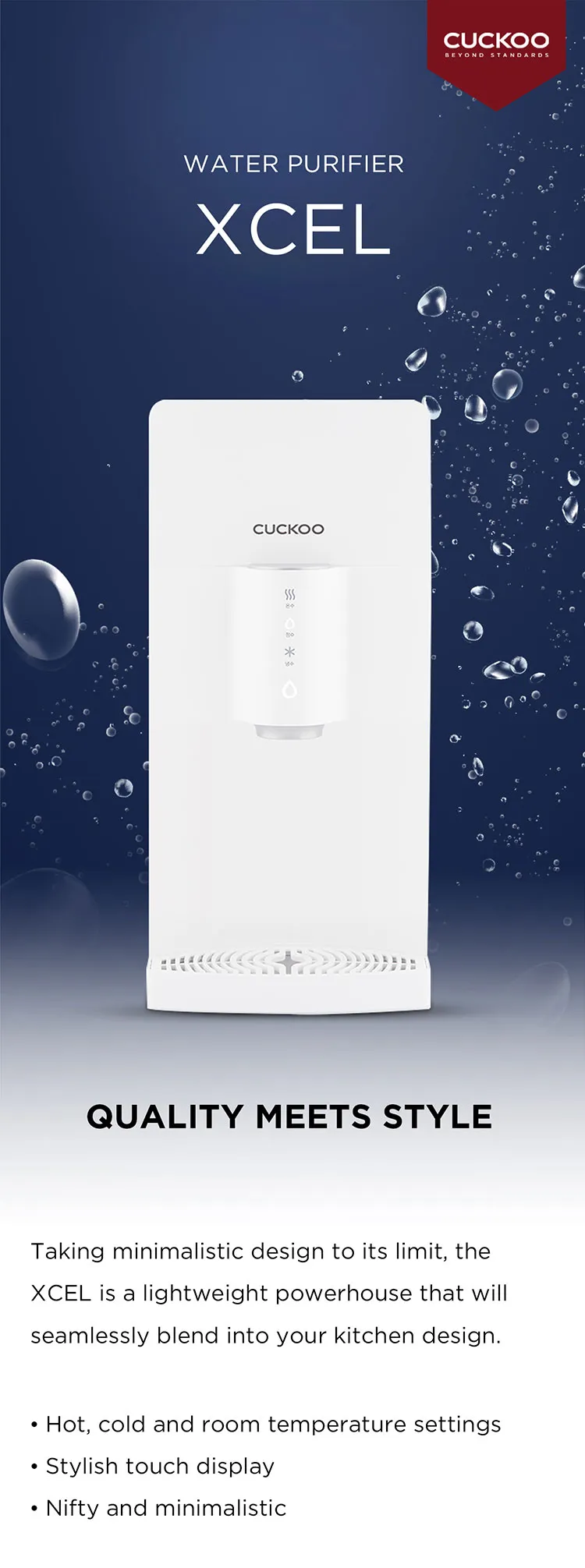 Cuckoo Xcel Water Purifier Free Gifts Minimalist Design Hot Cold And Room Temperature Lazada Singapore