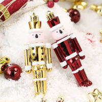 50Pcs ไวน์แดงทองทาสี Christmas Ball ชุด Nutcracker เครื่องประดับตกแต่งต้นคริสต์มาสจี้แพคเกจ Xmas Party Decor