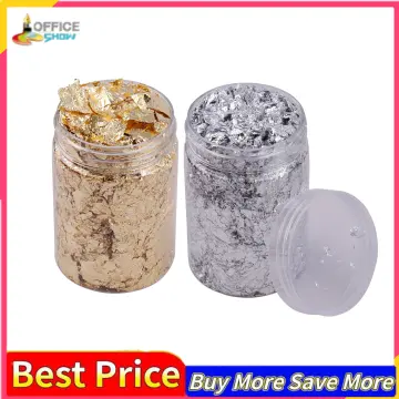 1 bottle Decorative Gold Leaf Flakes 3g Gold Silver Confetti DIY Crafts  Nail Art Painting Materials Decorating Foil Paper Party Supplies