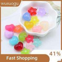 WUSUOGU 10Pcs สีสันสดใส อุปกรณ์เครื่องประดับอัญมณี สีลูกอมสี ดีไอวาย การทำเครื่องประดับ สากลสากลสากล พวงกุญแจแบบห้อย อุปกรณ์เสริมงานฝีมือ สร้อยคอสำหรับผู้หญิง