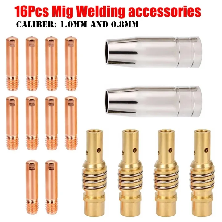 Nozzle Co2 Welding Nozzle Consumables Mig Nozzle Torches Welding 16pc