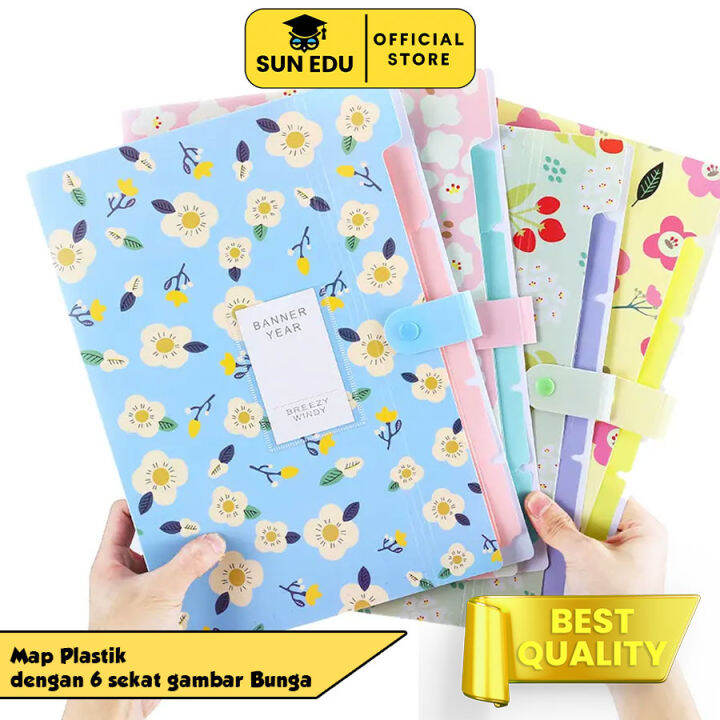 Map folder A4 tempat penyimpan kertas harmonika cute/ Expanding file 6