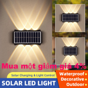 Led Đèn năng lượng mặt trời ngoài trời đèn tường không thấm nước Công tắc