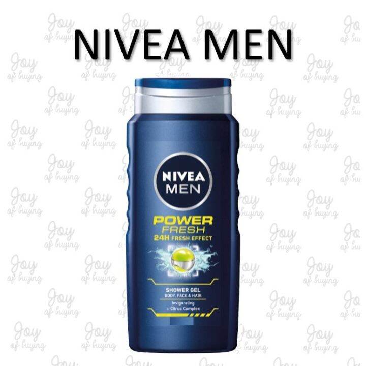 ♀Nivea 3in1 Body Wash,Shower, Shampo Men 500ml (Fresh Wave) (Energy