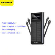 Pin Sạc Dự Phòng Năng Lượng Mặt Trời Awei P129K P130K 10000MAh Sạc Không