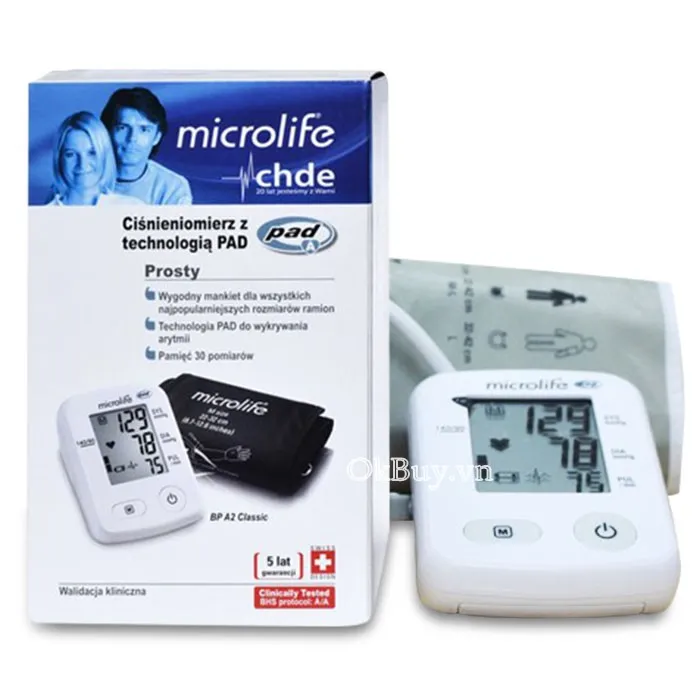 Máy đo huyết áp bắp tay Microlife A2 Classic Tặng Adapter 30 Bộ nhớ - BH Chính hãng 5 năm thegioiykhoa