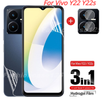 3in1 Front Back Hydrogel Film For Vivo Y22 Y22s VivoY22 VivoY22s 4G 2022 Camera Glass Screen Protector Soft Hydraulic Film Lens Tempered Glass