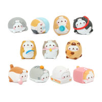 Fifth Generation Molang Rabbit Blind Box Toy Doll 12pcs Cute Cat PVC Figure Korean Anime Model Desktop Ornaments Guess Bag Blind