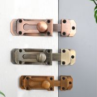 3/4/5 Inch Zinc Alloy Security Dead Bolt Door Slide Latch Lock Heavy Duty Gate Sliding Bolt Latches Security Latch Flat Catch Door Hardware Locks Meta