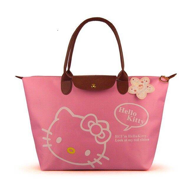 กระเป๋าช้อปปิ้ง-หิ้วสะพายไหล่-สำหรับผู้หญิง-กันน้ำ-hello-kitty