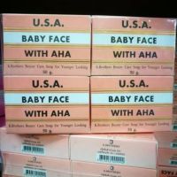 (แพ็ค 12 กล่อง) สบู่ U.S.A. สบู่USA กล่องชมพู สบู่ K.BROTHERS Baby Face With AHA ผิวขาวนวลเนียน หน้าใส สบู่สูตรพิเศษผสม AHA ขนาด 50 กรัม