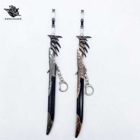 ☈ Monster Killer Hunter Game Great Long Sword Wyvern Blade Holly Male Fire Dragon Blade Mini Metal Replica Gamers Gift