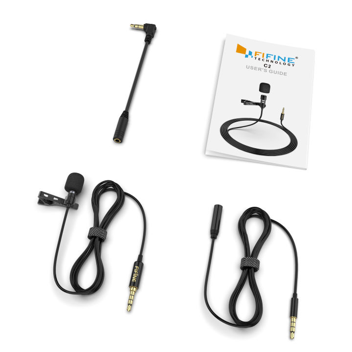 fifine-lavalier-lapel-microphone-for-cell-phone-dslr-camera-external-headset-mic-for-youtube-vlogging-videointerview-podcast