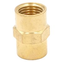 1/4 NPT Female Hex Nipple Reducer Brass Pipe Fitting Connector Adapter Water Gas Oil Fuel Max Pressure 1000 PSI