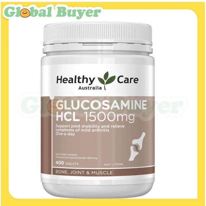 Healthy Care Glucosamine HCL 1500mg 400 Tablets Joint Mobility