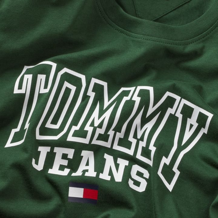 tommy-hilfiger-เสื้อยืดแขนสั้นผู้ชาย-รุ่น-dm0dm16831-l2m-สีเขียว