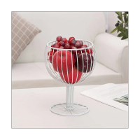 Light Luxury Wrought Iron High-Foot Fruit Plate Home Plate Display Stand Plate Fruit Basket