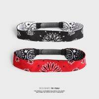 （24-hour shipping） （HOT） Amei Kaji เข็มขัดผมลายดอกมะม่วงหิมพานต์ Cool Street Li Si Danni แบบเดียวกัน ins ผ้าคาดศีรษะระงับเหงื่อผู้หญิง