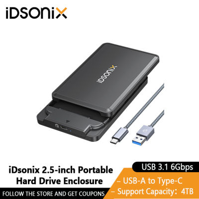 IDsonix 2.5เคสฮาร์ดดิสก์ SATA เอสเอสดีกล่องใส่ฮาร์ดดิสก์กับกล่องใส่ฮาร์ดดิสก์ฮาร์ดไดรฟ์เสริม SATA เป็น USB ประเภท C 3.1
