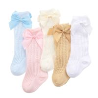 [Cocco figure-]2022 NewSocks เด็กวัยหัดเดิน Baby Bow CottonMesh เข่าเด็กถุงเท้าทารกแรกเกิดลื่นยาวถุงเท้าเด็กทารก0 2T