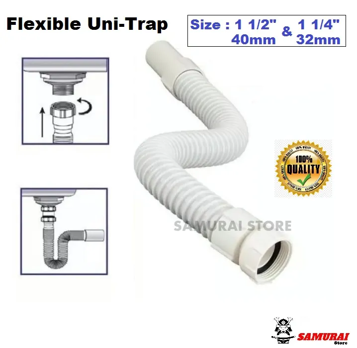 Samurai Store - (40mm & 32mm) Flexible Uni-Trap For Sink & Basin ...