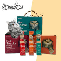 [60 ชิ้น / กล่อง] FAENBEI® ขนมแมว อาหารแมว อาหารเสริมแคลเซียม ขนมแมว ถุงอาหารเปียกสำหรับสัตว์เลี้ยง ครีมบำรุง