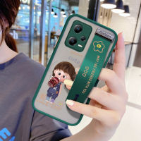 เคสโทรศัพท์มือถือสำหรับ Xiaomi Redmi Note 12 5G Xiaomi Poco X5 5G (มีสายรัดข้อมือ) เคส CocaCola ด้านหลังเป็นฝ้าฝ้าการ์ตูนน่ารักผู้หญิงนิ่มขอบปกป้องเลนส์เต็มรูปแบบเคสโทรศัพท์บางพิเศษ