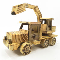 Factory Direct Sales Hot Sale At Scenic Spot Wooden Model Toy Truck Excavator Rotatable Excavator Stall Hot Sale