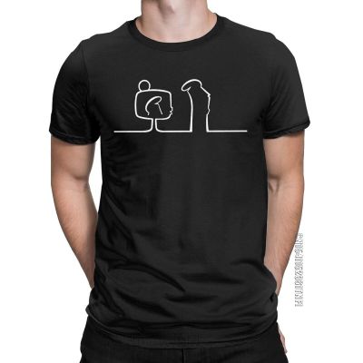 La Linea Cartoon T-Shirt For Men Novelty Pure Cotton Tee Shirt Crew Neck Classic Short Sleeve T Shirts Plus Size Clothing