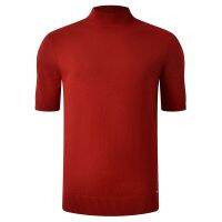 2021 Brand New Autumn Mens Light Weight Merino Wool Mock Turtleneck Sweater Undershirt Short Sleeve T-Shirt