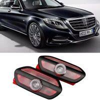 2 Pieces For Mercedes Benz New S Class W222 Mabach S550 S63 AMG S400 S600 Car Door Light Safety LED Lamp Auto Welcome Logo