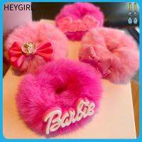 HEYGIRL ตุ๊กตาผ้าพลัฌ ตุ๊กตาบาร์บี้ scrunchie สีทึบทึบ แฟชั่นสำหรับผู้หญิง เชือกรัดผม ของใหม่ อุปกรณ์เสริมผม ยางรัดผม สำหรับผู้หญิง