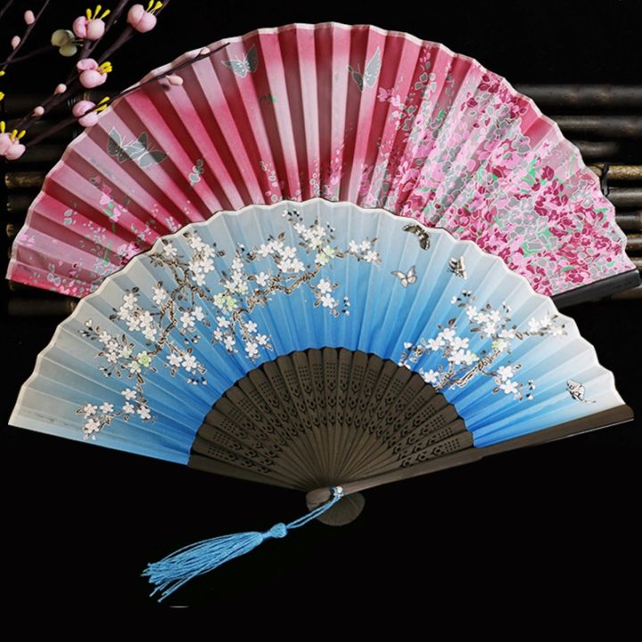 chinese-silk-folding-fan-with-tassel-summer-female-dance-hand-fan-portable-home-vintage-decor-craft-gift