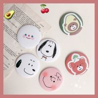 【BEIBEI】 1PCs Mini Portable Makeup Mirror Cartoon Pattern Compact Pocket Cosmetic Mirror Cute Round Mirrors Beauty Skin Care Tools