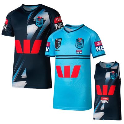 clothes Australia [hot]New INDIGNEOUS shirt Training jersey rugby number Blues style rugby home Blues 2023 name Custom and NSW NSW