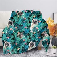 Funny Bulldog Flannel Blanket Warm Bedroom Animal Throw Blanket on Bed Sofa Bedding Travel Blanket for Adult Kids Quilts