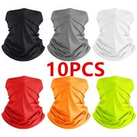 ▩ 10 Pcs Summer Mask Sun Protection Mask Women Man Scarves Bandana Motorcycle Mask Breathable Scarf Running Cycling Neck Scarf