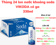 Thùng 24 lon soda VIKODA không ga 330ml Lốc 6 lon soda VIKODA không ga