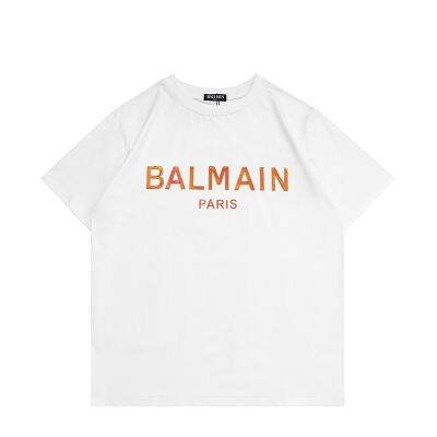 Balmain Tees Mens Letter Printed Allmatch Tshirt S4Xl 100% Cotton Gildan