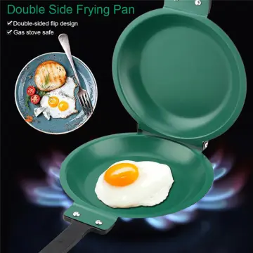 Double-sided Frying Pan, 32cm/12.6in BBQ Grill Pan, Double Side