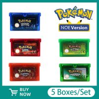 ✴ Pokemon Cards 5 Boxes/Set Christmas Gifts for Children for GBA GBC NDSL Video Game Cartridge 32 bit Console German Language