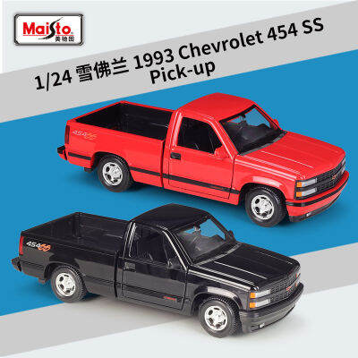 Maisto 1:24 1993 Chevrolet 454 SS Pick-Up Simulasi Tinggi Diecast Kereta Aloi Logam รุ่น Kereta Kanak-Kanak Mainan Koleksi