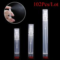 102pcs/lot Empty 2ml 3ml 5ml Plastic Clear Perfume Spray Bottles Sample Refillable Bottle Translucence Spray Perfume Bottles