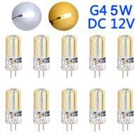 10ชิ้น G4 5วัตต์ไฟ LED ข้าวโพดหลอดไฟ DC12V ประหยัดพลังงานตกแต่งบ้านโคมไฟซิลิโคน360มุมยิงแสงแทนที่40วัตต์ฮาโลเจนโคมระย้า