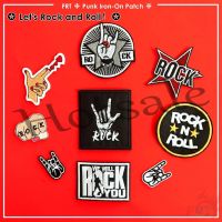 【hot sale】 ❣☸ B15 ☸ Lets Rock Roll - Punk Iron-on Patch ☸ 1Pc Cartoon DIY Sew on Iron on Badges Patches