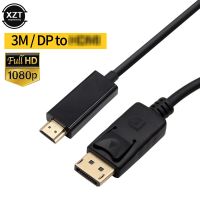 3m/1.8m DP to HDMI-compatible Cable Adapter Male to Male for HP/DELL Lenovo Laptop PC Display Port to 4K 30Hz / 1080P HDTV Adapters Adapters