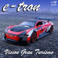 LI[RUM]1:32 Scale AUDI E-Tron Vision แกรนทัวริสโมโลหะผสมโมเดลรถยนต์ Diecast ไฟรถยนต์ &amp; เสียงประกอบของเล่นสำหรับของเล่นเด็กสำหรับของขวัญเด็กสำหรับรถเด็กผู้ชายสำหรับชายคอลเลกชันรถยนต์โมเดลรถยนต์